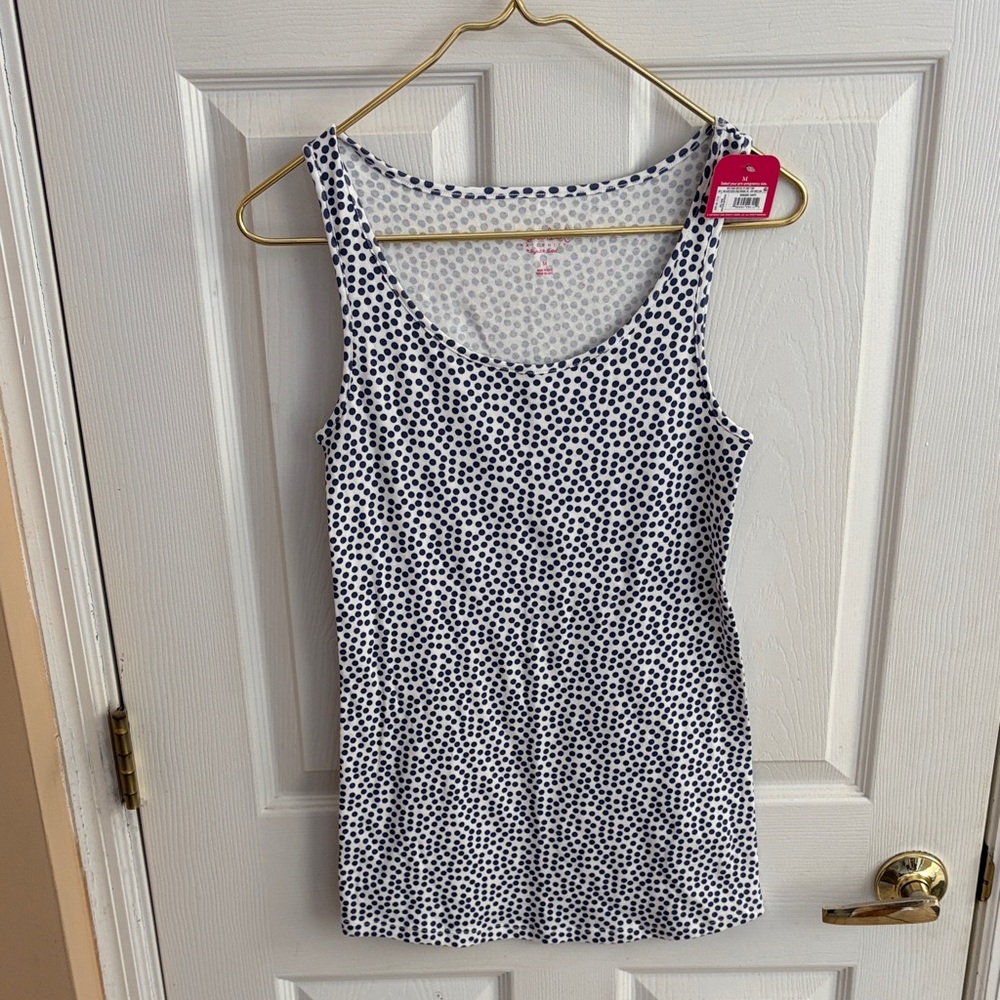Isabel maternity Navy Polka Dot Tank Top nwt- medium